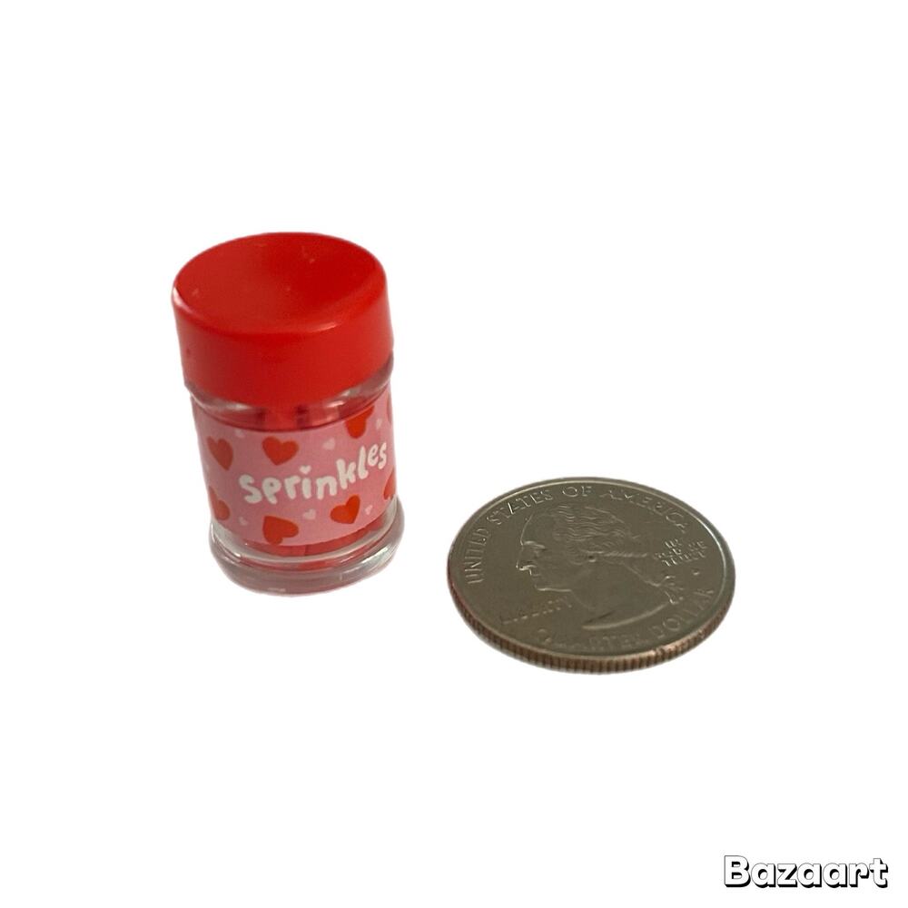 Miniverse Make It Mini Mini Container of Heart Sprinkles Red New